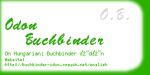 odon buchbinder business card